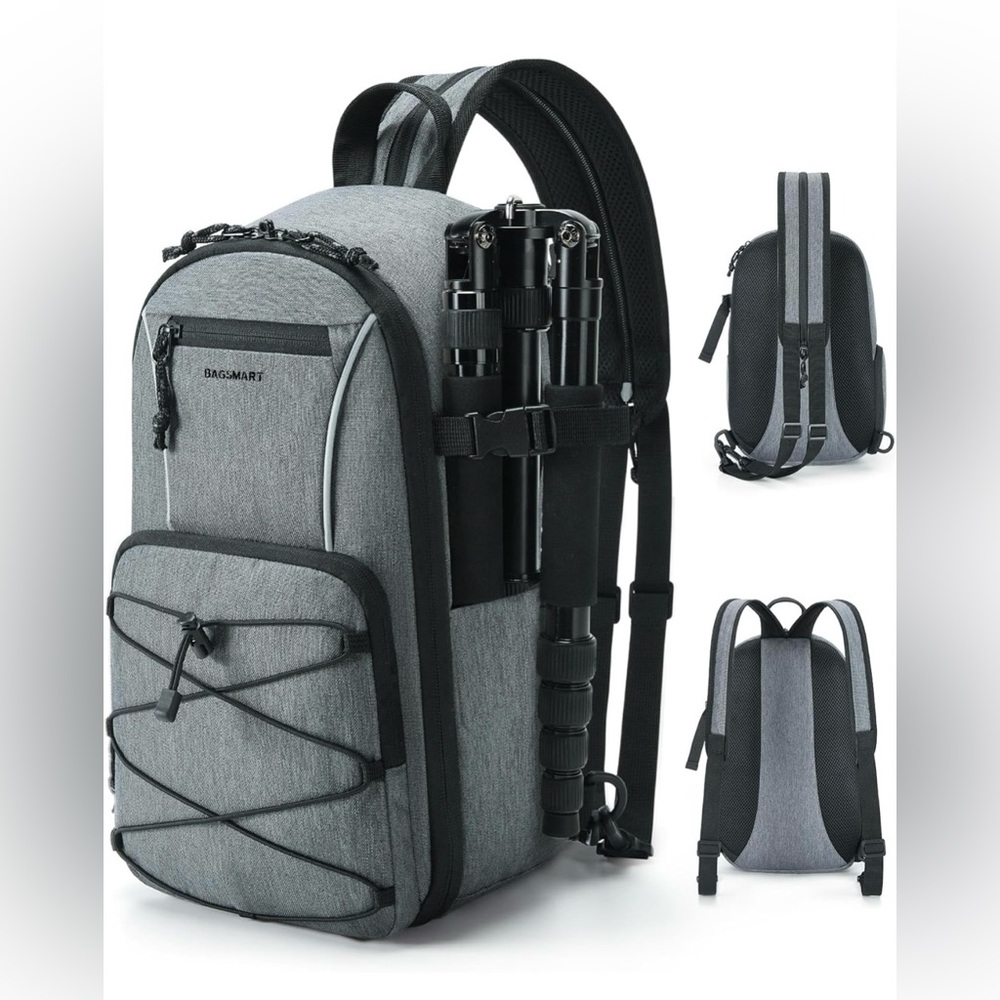 Gray DSLR Camera Backpack by BAGSMART